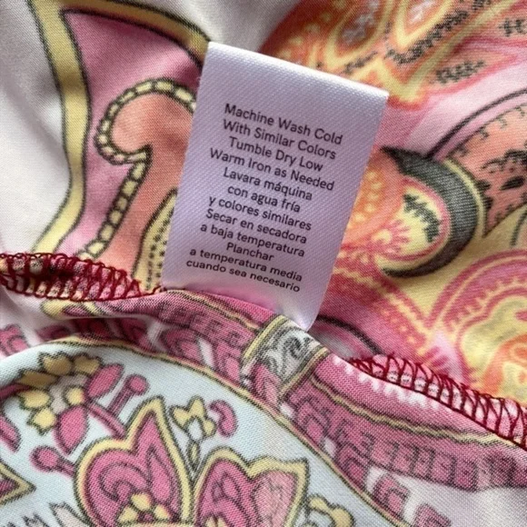 Venus Colorful Paisley Racerback Hi Lo Tank Top - Picture 8 of 9